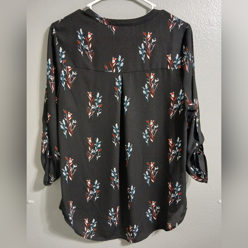 Floral Black Blouse - Picture 8 of 13
